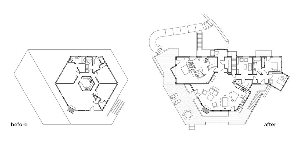 blueprints for expanding an octagonal home