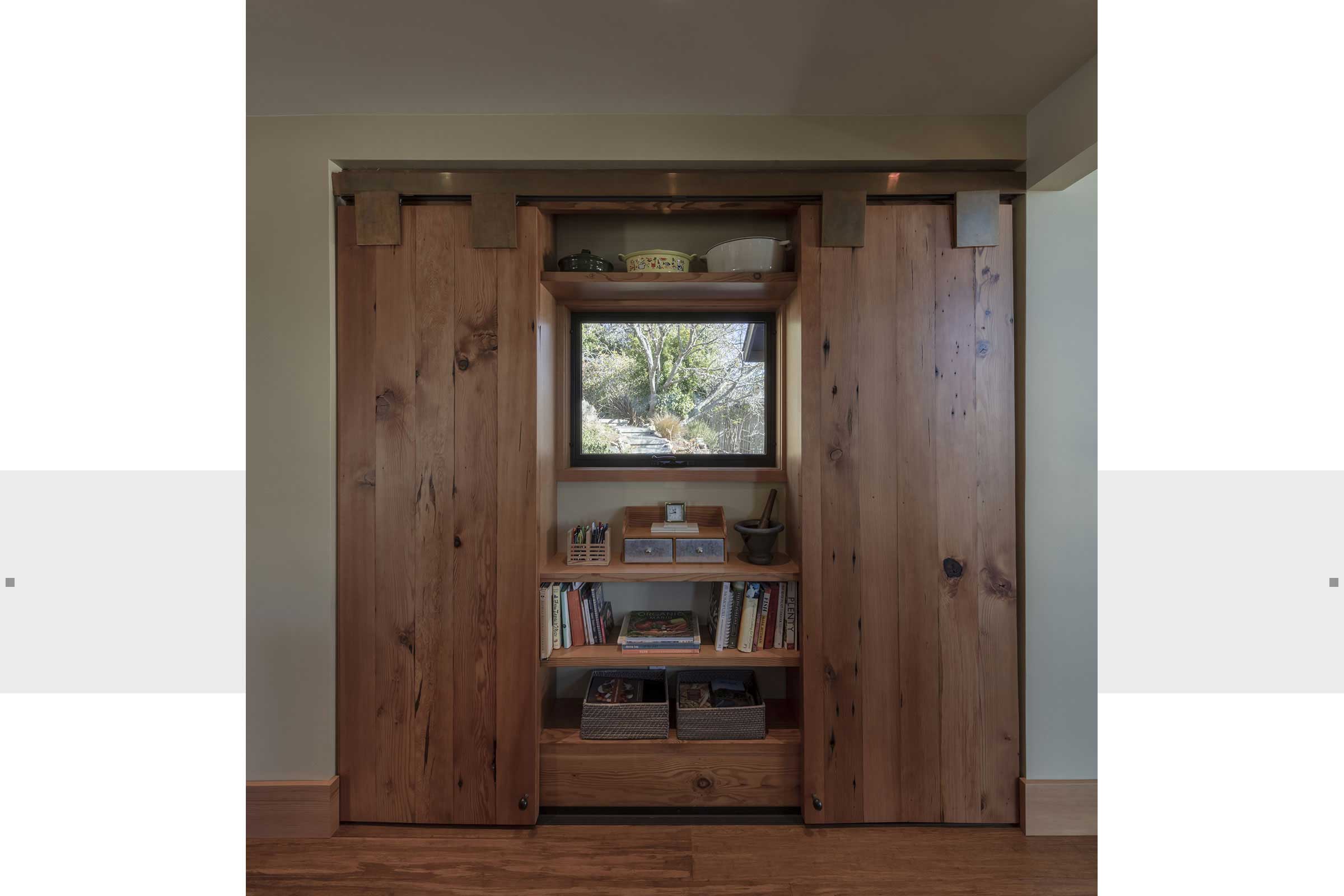 unique media cabinet with barn doors