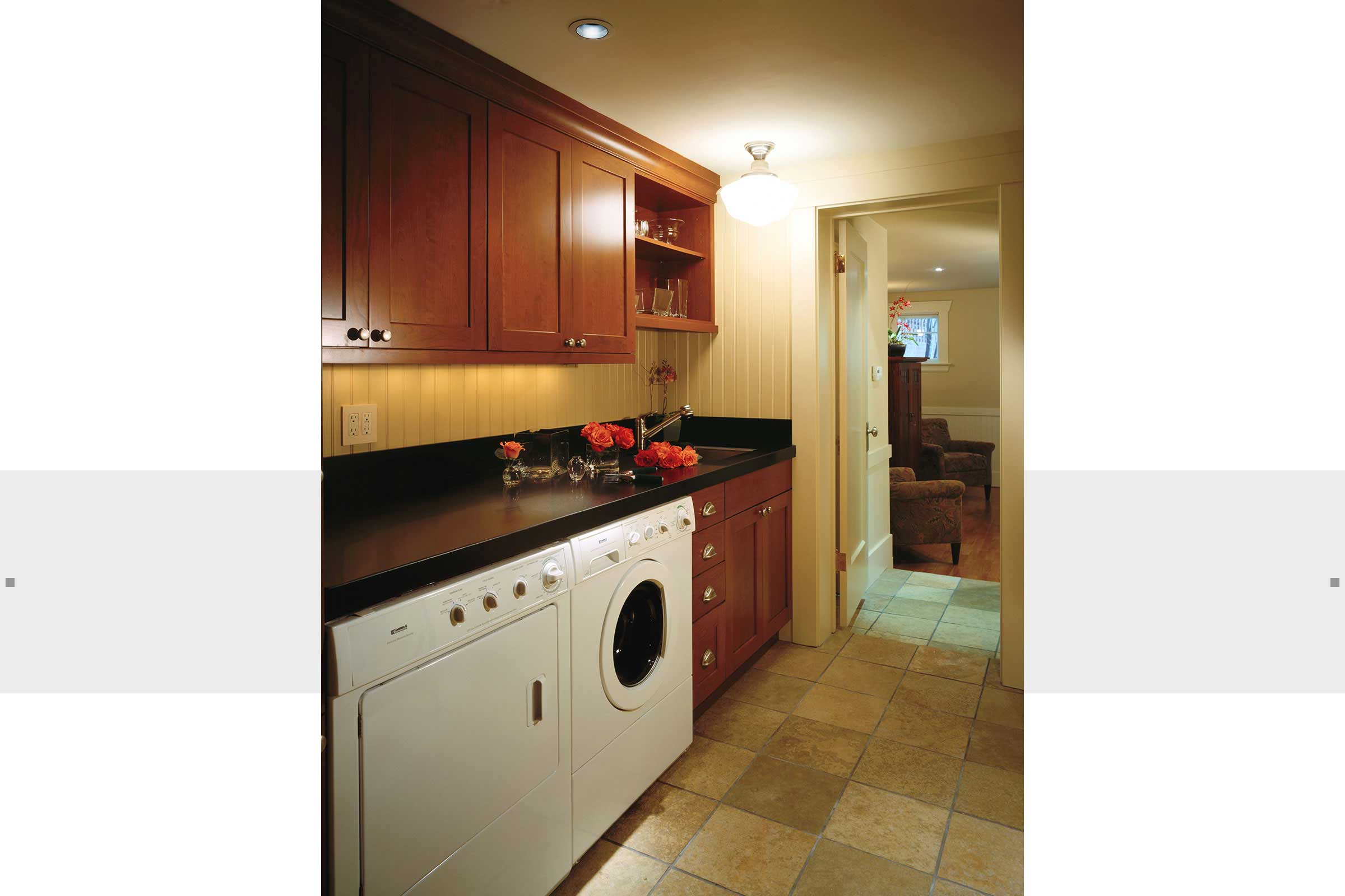 laundry room with large folding counter